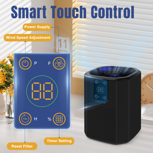 Purificateur d'air Cobectal ZQ2000C noir pour chambres à coucher, électrique, avec filtre HEPA véritable, mode veille, certifié ROHS - Product Image 4