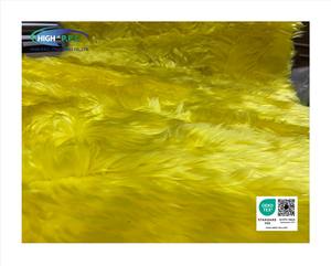 ผ้าขนยาวถักนิตติ้งอะคริลิก 100% ขนาด 30/35 มม. สีเหลืองอ่อน น้ำหนักปานกลาง สำหรับเสื้อโค้ท แจ็คเก็ต และเสื้อผ้า - Product Image 2