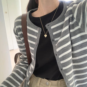 Cárdigan de apoyo coreano REALCOCO, nuevo en el mercado, cárdigan a rayas Paynin - Product Image 3