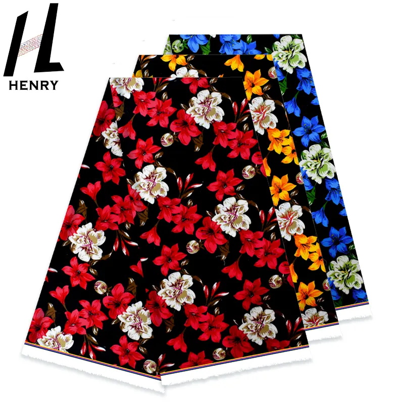 Henry Factory Direct Sale Blooming Floral Print 100% Cotton Fabric For Women'S Dresses