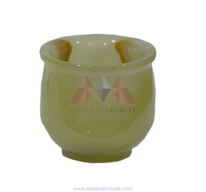 Nouveauté, OEM/ODM personnalisé, pot en onyx portable fait à la main, pierre naturelle verte de haute qualité, article de collection d'art très vendu, décoration d'intérieur - Product Image 6