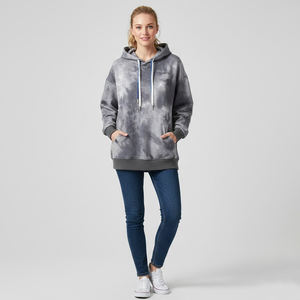 Hoodie tie-dye surdimensionné personnalisé, 100% coton molletonné, tissu de haute qualité, tendance, pour un look décontracté ou sportif, unisexe. - Product Image 6