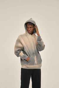 Sweat-shirt streetwear personnalisé de haute qualité, en molleton, vierge, vintage, double couche, délavé à l'acide, décoloré au soleil, sweat-shirts de la meilleure qualité - Product Image 4