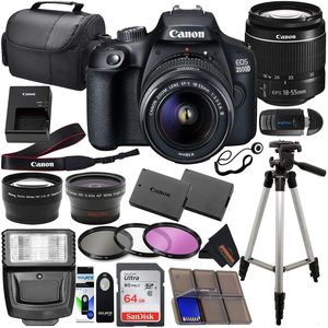 Appareil photo reflex numérique professionnel d'occasion avec objectif zoom 18-55 mm et kit de 3 objectifs pour la photographie - Product Image 1