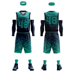 Custom Sleeveless 100% Polyester Basketball Jersey Breathable Dry Uniforms Sets for Summer Plus Size Design - Product Image 6