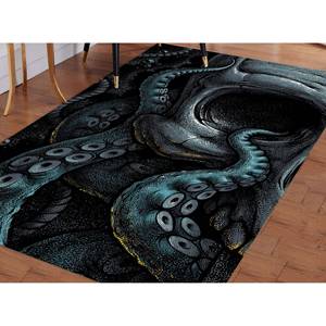 Alfombra con Diseño de Pulpo: Estampado Animal Moderno, Decoración Suave para Sala de Estar, Alfombra Suave No Tejida - Product Image 4