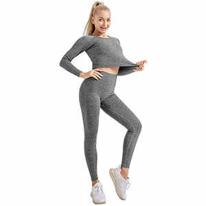Leggings de yoga taille élastique pour femmes, pantalons d'entraînement sans couture et respirants, collants de gymnastique résistants aux squats, vêtements de sport extensibles - Product Image 3