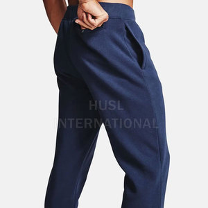 Pantalones de chándal para hombre de alta calidad, pantalones de chándal de estilo informal de algodón, cintura elástica, bolsillo con cremallera lateral, lona ligera recta, OEM - Product Image 5