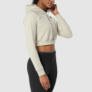 Sudadera Corta de Alta Calidad para Mujer, Tejido de Ganchillo Dobby, Invierno, ODM, Logotipo Frontal, Manga Larga, Estilo Casual Vintage, Envío Rápido - Product Image 5