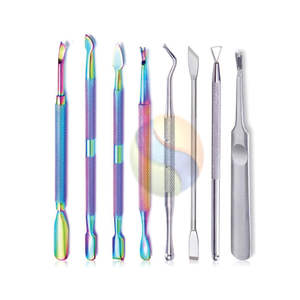 Empujador de Cutículas de Acero Inoxidable de Doble Extremo Premium, Herramienta de Belleza con Logotipo Personalizado, Empujador de Cutículas Profesional de Acero Inoxidable - Product Image 1