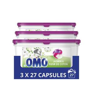 Cápsulas de Detergente para Ropa, Eliminación Potente de Manchas OMO con Acción de Limpieza Profunda - Product Image 1