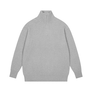 OEM Custom Blank <b>Half</b> <b>Zip</b> <b>Sweatshirt</b> Oversized O-Neck 100% Cotton Pullover Winter Breathable Embroidered Knitted <b>Men</b> - Product Image 2