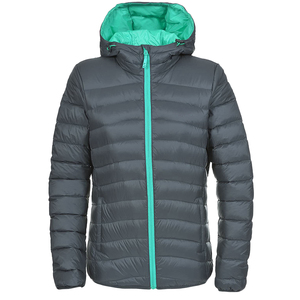 Chaqueta acolchada de color gris sólido de calidad superior OEM para mujer chaqueta de burbujas de tamaño XL con relleno de algodón de tela transpirable con logotipo personalizado - Product Image 5