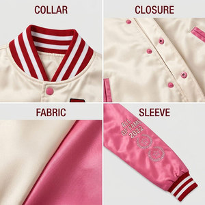 เสื้อแจ็คเก็ตวาร์ซิตี้แชมป์โลกปี 2026 สีชมพูขาว ปักโลโก้ตัวอักษร ปกคอพับ สำหรับผู้ชาย ใส่ได้ในฤดูใบไม้ร่วง - Product Image 6