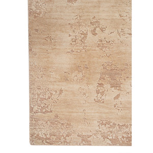 Alfombra Entropy Esh-431 de Lana y Seda Anudada a Mano con Patrón Abstracto Rosa y Morado para Uso Doméstico - Product Image 4