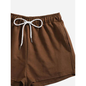 Ensemble 2 pièces pour femmes sweat à capuche durable haut court Shorts pour automne hiver doux respirant vêtements de sport solide Style Streetwear - Product Image 4