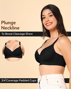 Sujetador push-up sin costuras de algodón Tweens Invisi-Fit (2017) (NEGRO) - Product Image 5