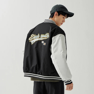 Nueva chaqueta de béisbol con bordado de rizo para hombre, ropa deportiva de moda con chaqueta de uniforme de moda de Color de contraste transpirable - Product Image 4
