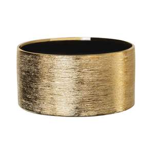 Jardinière en or texturé brossé de créateur avec pot de fleur en métal de luxe moderne pour décoration intérieure élégante - Product Image 1