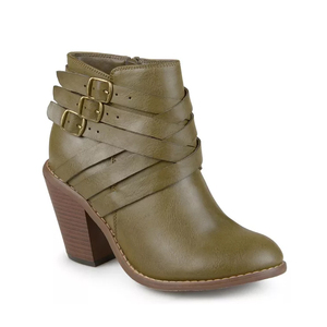 Bottes d'hiver en cuir à talons courts et épais pour femmes, chaussures à la mode, <span class=keywords><strong>2022</strong></span> - Product Image 6