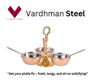 โถใส่จานโลหะสีทองแดงพร้อมชามเสิร์ฟของดองเนื้อสดใหม่โลโก้ตามสั่ง - Product Image 2