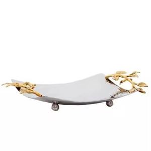 Grande réduction Plateau en métal lisse classique de luxe pour le Ramadan avec livraison rapide - Nettoyage facile après les célébrations - Product Image 5