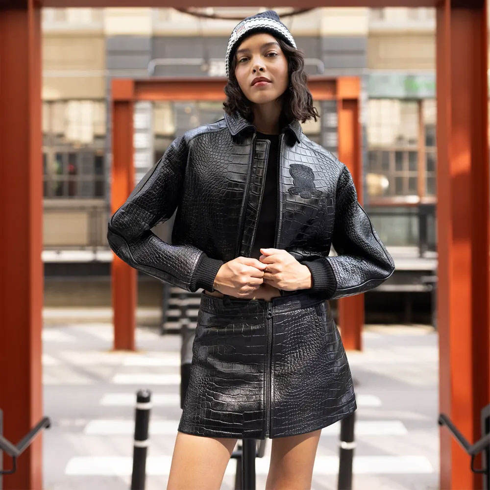 air force black leather jacket