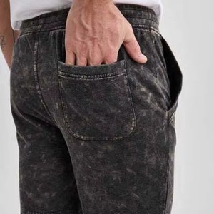 Shorts épais 100% coton délavés à l'acide Short de jogging vintage en éponge française surdimensionné pour homme - Product Image 2