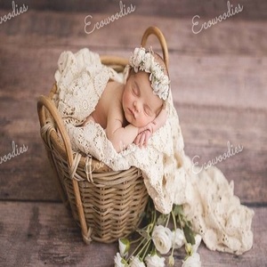 Cesta de mimbre tejida redonda multiusos para recién nacido, cesta tejida para fotografía de recién nacido, accesorios para fotografía de recién nacido - Product Image 5