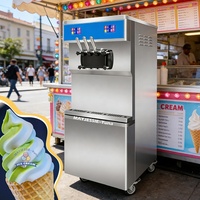 Daul System IJsmachine 3 Smaken Commerciële Automatische Verticale Soft Serve IJsmachine voor Bedrijven
