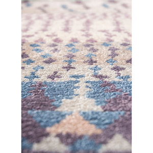 Alfombras Anudadas a Mano de Lana y Seda de Bambú con Patrón Geométrico Manchaha, Rosa y Morado para Uso Doméstico-Les-1885 - Product Image 3