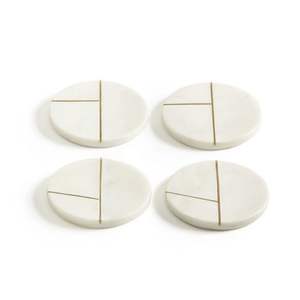 Posavasos hexagonales de mármol redondos cuadrados personalizados de alta calidad con juego de soporte de madera Los más populares en posavasos de madera de resina de mármol - Product Image 2