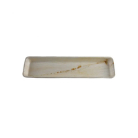 Platos de Sushi Cuadrados de Hoja de Palma Resistentes de Primera Calidad, 13 Pulgadas, Ecológicos, Aptos para Microondas, Compostables, 100% Naturales y Biodegradables