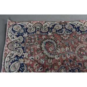 Alfombra Vintage, Alfombra Grande de 5,5x8 pies, Alfombra Turca Oriental Azul de Lana - Product Image 4