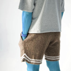 Tricotage chaud, livraison rapide, shorts en mélange de laine mohair de qualité supérieure pour hommes, fournisseur OEM, vente en gros de tricots de luxe - Product Image 4