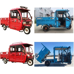 Tricycle électrique rouge à cabine fermée, véhicule utilitaire léger à trois roues pour livraison et transport commercial, 60V - Product Image 5