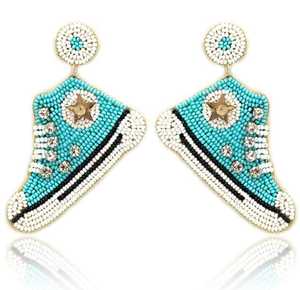 ต่างหูปักเรซินแฟชั่นคุณภาพสูงจากอินเดียเครื่องประดับสแตนเลสทำด้วยมือสำหรับผู้หญิงเด็กผู้หญิงดูงานแต่งงานแบบคลาสสิก - Product Image 2