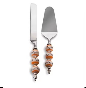 Serveur de gâteau en acier pour fête de mariage avec poignée en nacre ensemble de couverts couteau fourchette cuillère pour la cuisine à domicile - Product Image 4