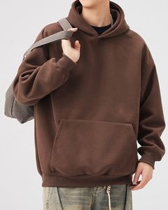 Sweat à capuche à épaules tombantes personnalisé pour homme, 100% coton, de haute qualité, streetwear, fermeture éclair, techniques de lavage, surdimensionné, en vente - Product Image 2
