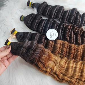 Cheveux en vrac noirs fabriqués à partir de cheveux humains vietnamiens à 100%, produit de haute qualité, nouveau produit du Vietnam, 100 grammes # Cheveux vierges bouclés 4 couleurs - Product Image 3