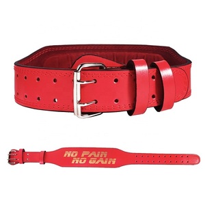 Cinturón de levantamiento de pesas de cuero genuino para gimnasio personalizado con acero ajustable para hebilla personalizada de Pakistán - Product Image 3