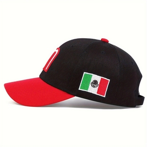 Gorra de béisbol con bandera de México al por mayor, ajustable, con visera curva, bordada, mezcla de algodón, sombrero para el sol para hombres y mujeres, deportes al aire libre - Product Image 3