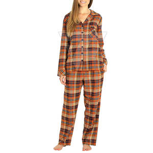 Conjunto de pijama de dormir para mujer de tamaño personalizado | Pijama largo y corto traje de noche de algodón/poliéster a la venta - Product Image 5