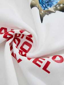 Venta caliente Drop Shoulder Tee y Flared Jogger Set en poliéster suave con gráfico multicolor y diseño de logotipo personalizado Streetwear - Product Image 4