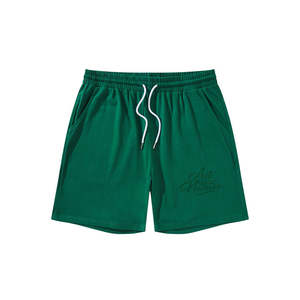 2 Pieces Men Summer Eco-Friendly 100% Cotton Acid Wash Seamless Fusing Silk Screen Printed Crew Neck Streetwear Sportswear Sets - Product Image 6