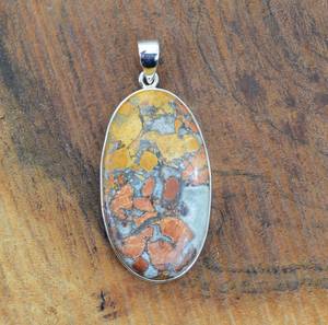 Colgante de Jaspe Malinga, Plata de Ley 925, Gema Ovalada, Joyería Hecha a Mano, Elegante Regalo para Mujer - Product Image 5