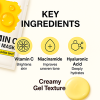 Fournisseur populaire de soins de la peau Masque facial blanchissant à la vitamine C