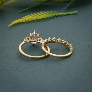 ชุดแต่งงานเพชรทรงลูกแพร์ใหม่ล่าสุด ได้รับการรับรองจาก IGI เกรด VVS เพชรเพาะเลี้ยงในห้องปฏิบัติการ พร้อมแหวนหมั้นทอง 14k สำหรับเธอ ในราคาประหยัด - Product Image 3