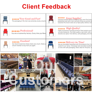 Ghế xếp chồng, ghép nối hiện đại màu đỏ, đặt hàng số lượng lớn, dùng cho phòng hội nghị khách sạn, văn phòng, hội trường, nhà thờ - Product Image 3