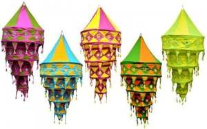 Lanterne en tissu pour les décorations | Deepawali | Décoration de Noël - Product Image 2